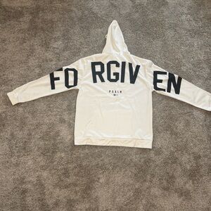 White Hoodie with Black Lettering